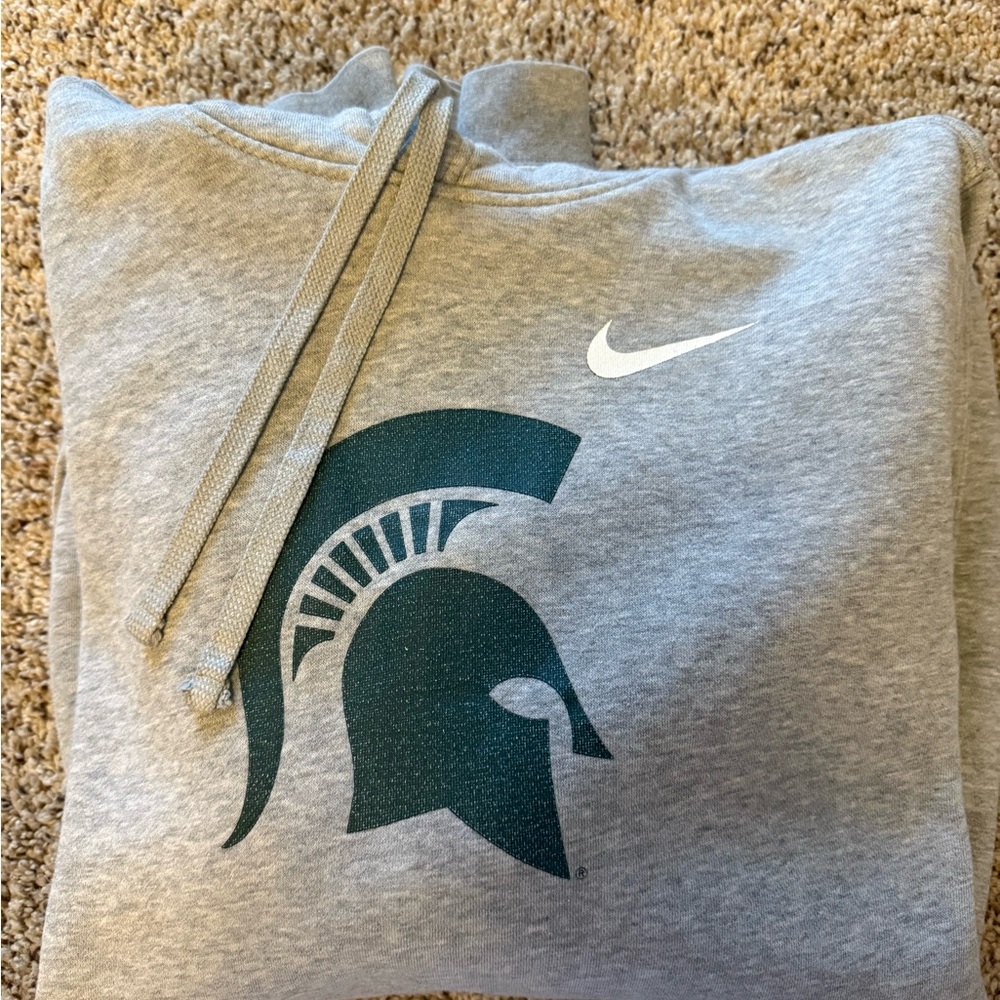 Nike Gray Hoodie Michigan State Spartans